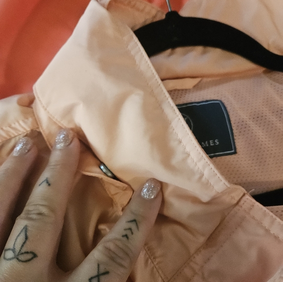 Lauren James M Women's Two-Tone Orange Rain Jacket - Picture 6 of 9